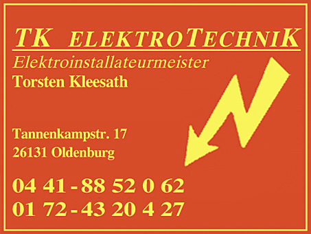 TK Elektrotechnik - Inhaber Torsten Kleesath in Edewecht - Logo