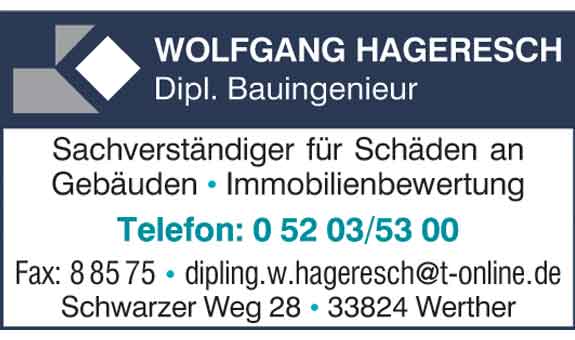 Hageresch Wolfgang Dipl.-Ing. in Werther in Westfalen - Logo