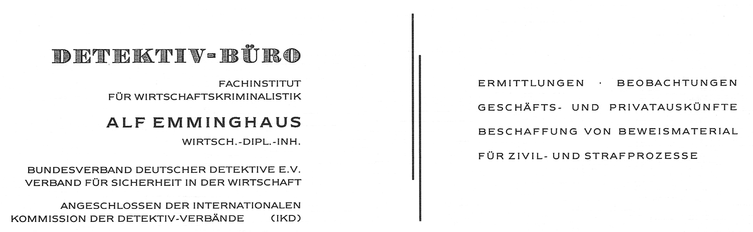 Emminghaus Alf - Detektiv Büro in Osnabrück - Logo