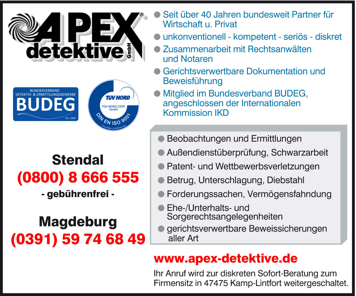 Detektei Apex Detektive GmbH Magdeburg in Magdeburg - Logo