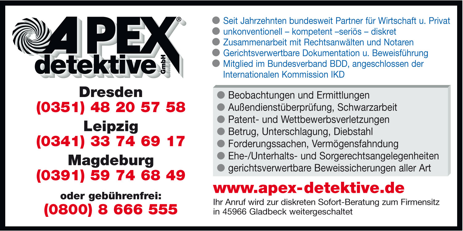 Detektei Apex Detektive GmbH Leipzig in Bad Dürrenberg - Logo