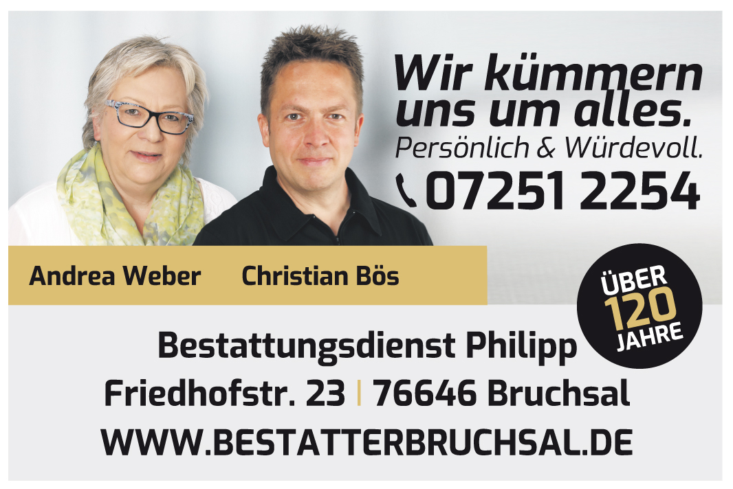 Bestattungsdienst Philipp Bruchsal Offnungszeiten Adresse Telefon